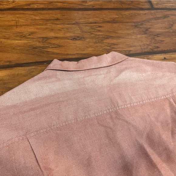 Tommy Bahama silk shirt men’s Large pink red button down short sleeve comfort - Picture 10 of 11